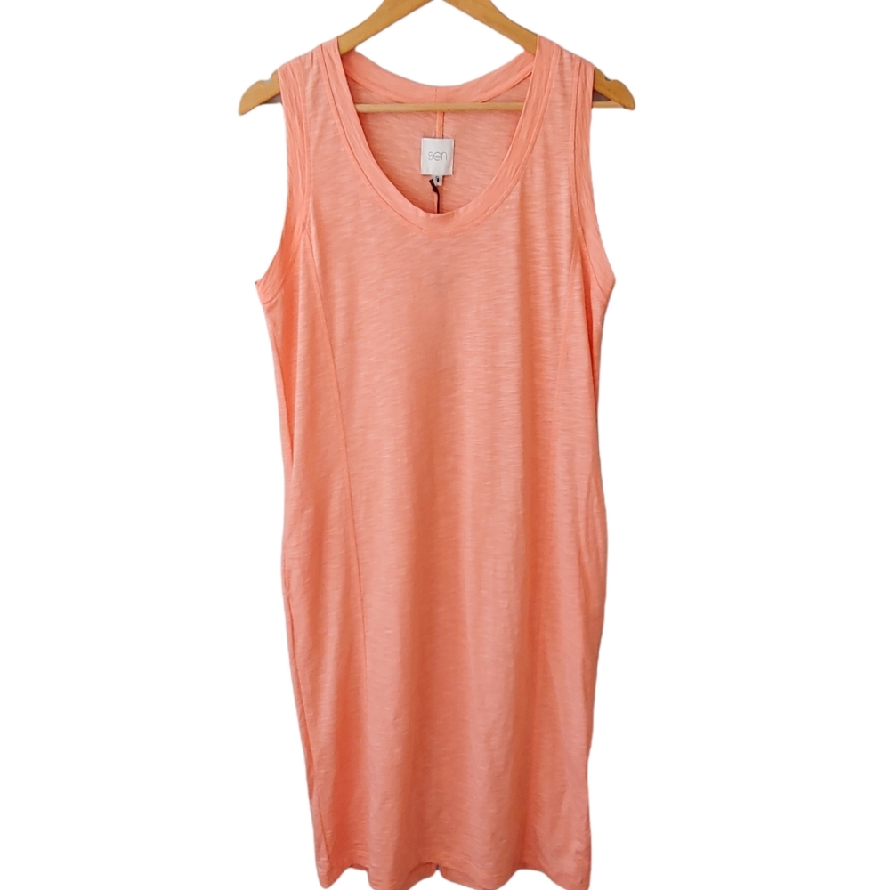 NWT- SEN Sleeveless Raffi Dress in Peach Size Small